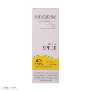 لوسیون ضدآفتاب هیدرودرم فاقد چربی SPF30 حجم 75 میلی لیتر