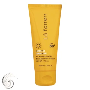 کرم ضدآفتاب و ضدلک بی‌رنگ لافارر مدل SPF50 حجم 40 میلی‌لیتر مناسب پوست خشک و معمولی