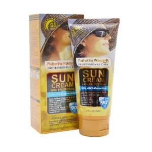 کرم ضدآفتاب بدون رنگ وکالی SPF90 مدل 01 مناسب برای انواع پوست‌ها، حجم 130 میلی‌لیتر