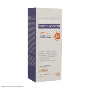 کرم ضد آفتاب و ضد لک رنگی مای سری ملافارما مدل vitamin c حجم 50 میلی لیتر