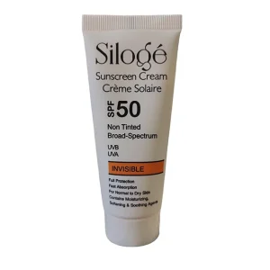 کرم ضد آفتاب بدون رنگ سیلوژه SPF 50 مدل NON TINTED 50+ INVISIBLE ‌مناسب پوست‌های نرمال تا خشک