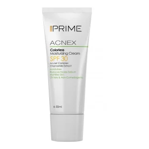 کرم مرطوب کننده بدون رنگ پرایم مدل Acnex SPF 30 حجم 50 میلی لیتر