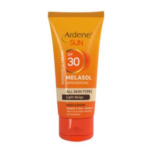 کرم ضد آفتاب رنگی ضدلک آردن سان بژ طبیعی مدل Melasol با SPF30 مناسب انواع پوست حجم 50 میلی لیتر